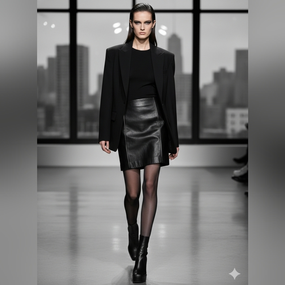 Wilsons Leather Maxima Black Pencil Skirt